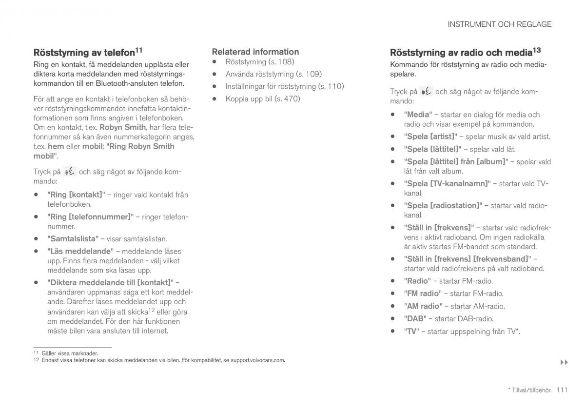 Volvo XC60 II 2 instruktionsbok / page 113