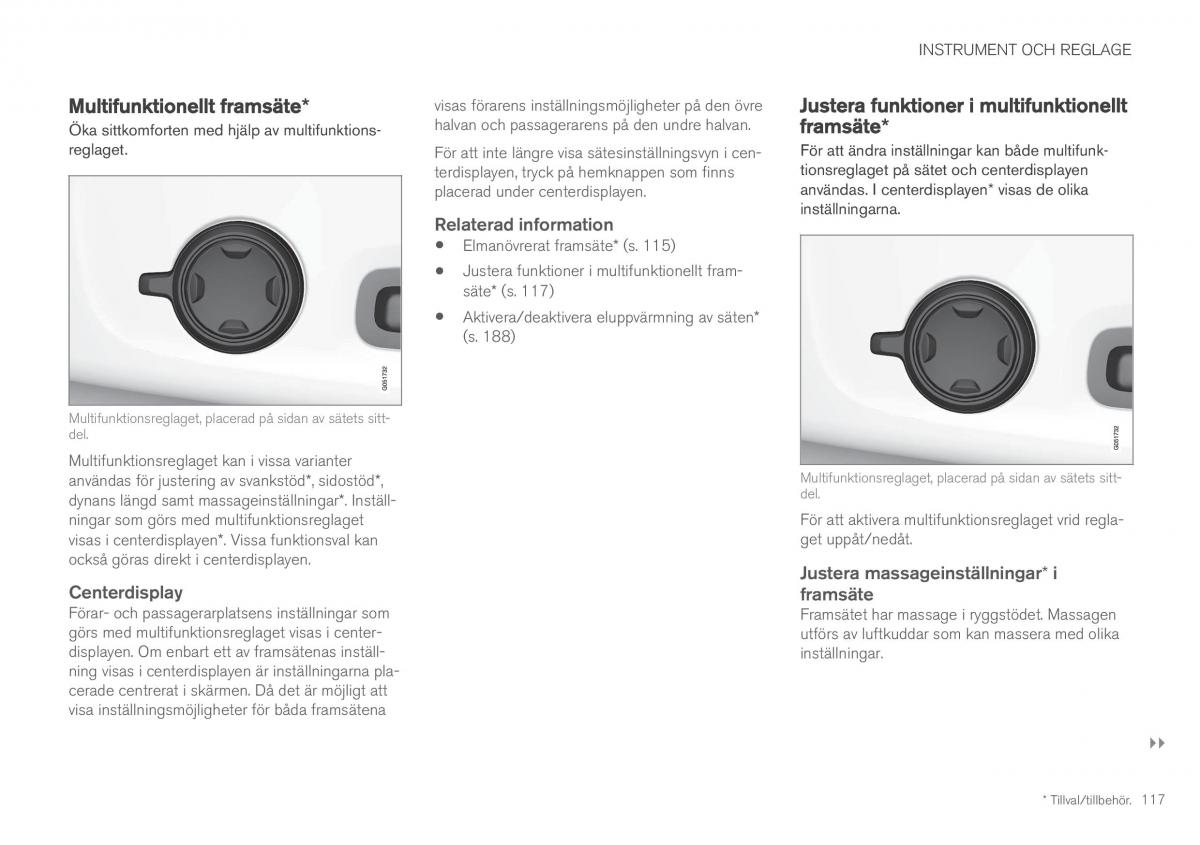 Volvo XC60 II 2 instruktionsbok / page 119