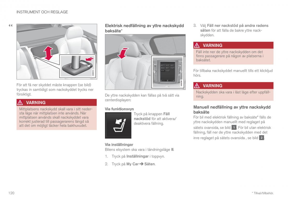 Volvo XC60 II 2 instruktionsbok / page 122