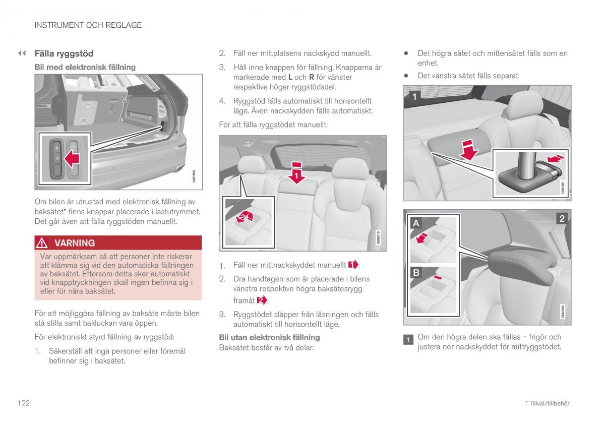 Volvo XC60 II 2 instruktionsbok / page 124