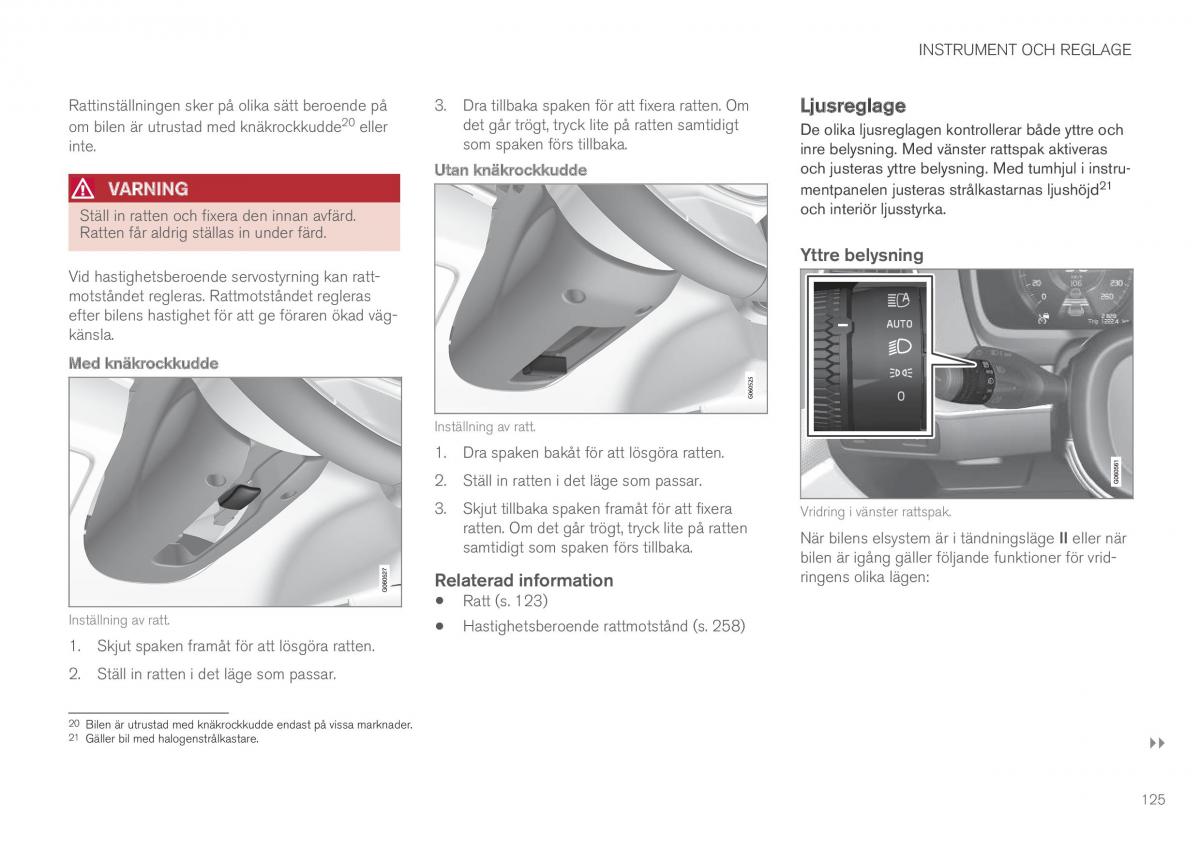 Volvo XC60 II 2 instruktionsbok / page 127