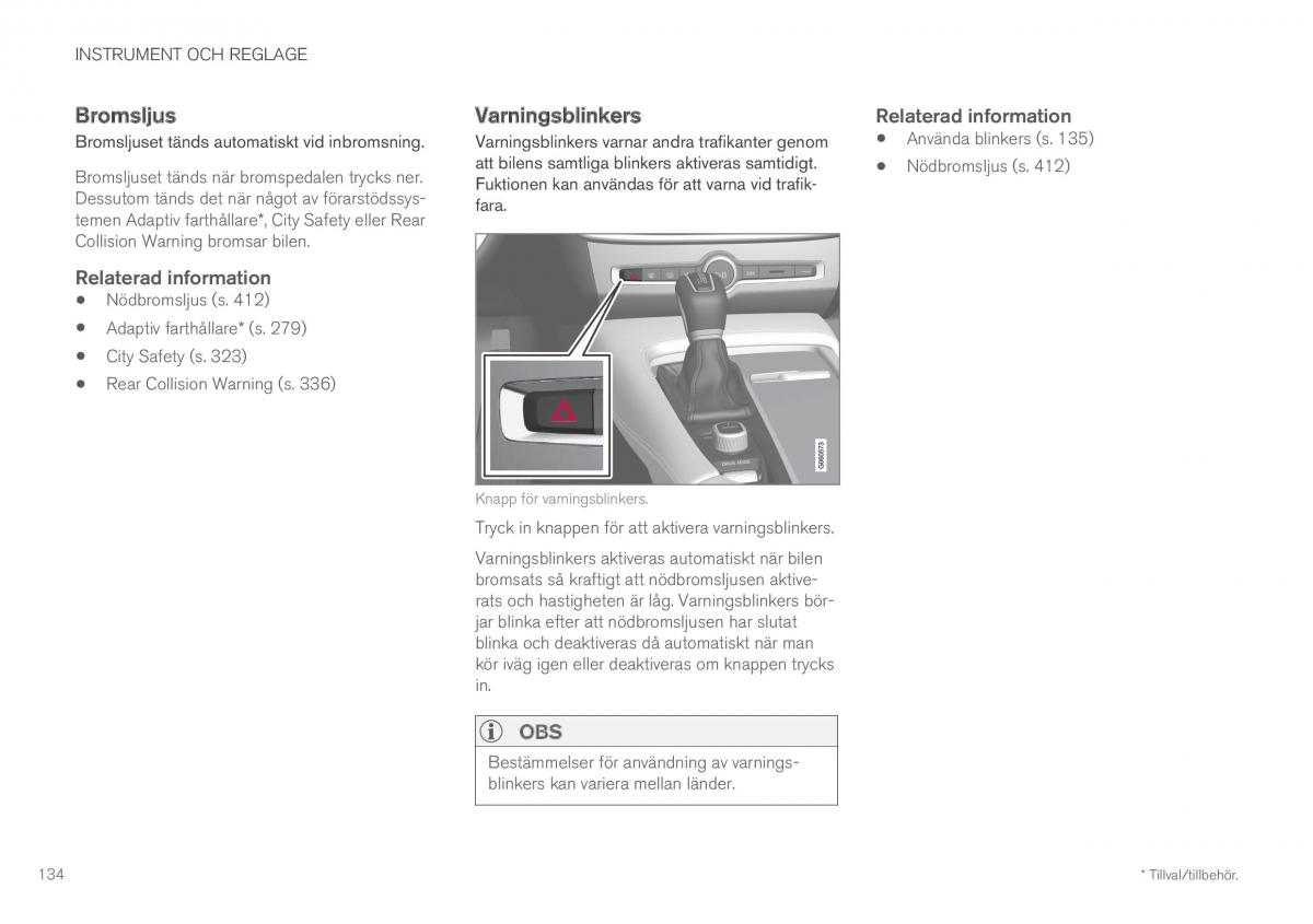 Volvo XC60 II 2 instruktionsbok / page 136