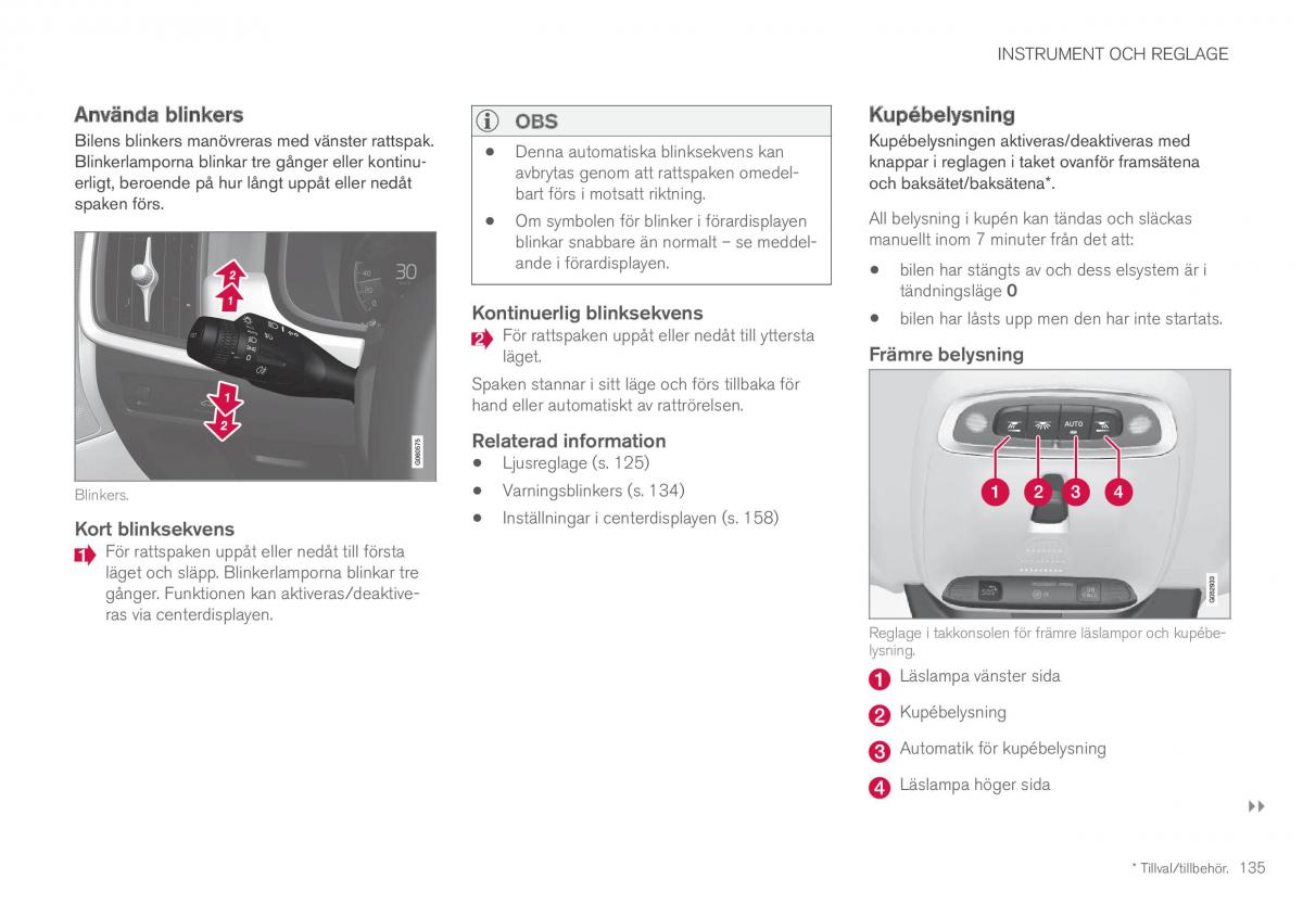 Volvo XC60 II 2 instruktionsbok / page 137