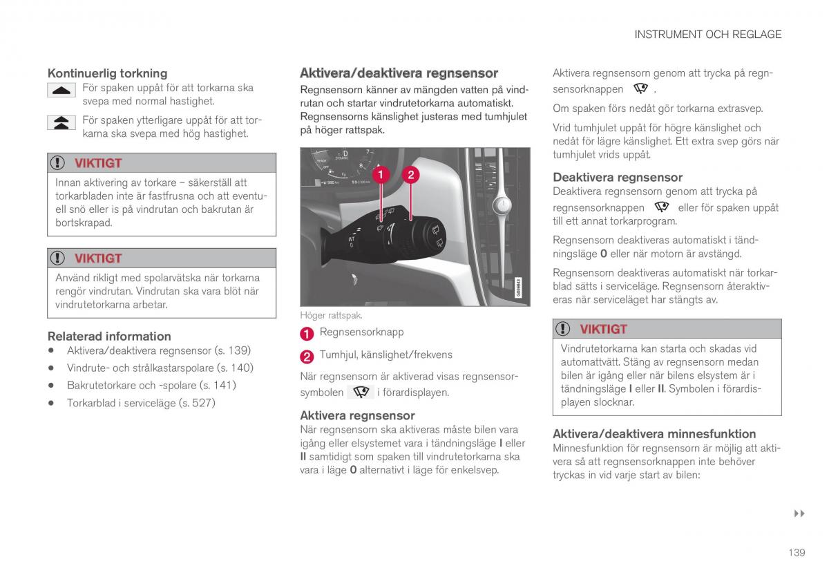 Volvo XC60 II 2 instruktionsbok / page 141