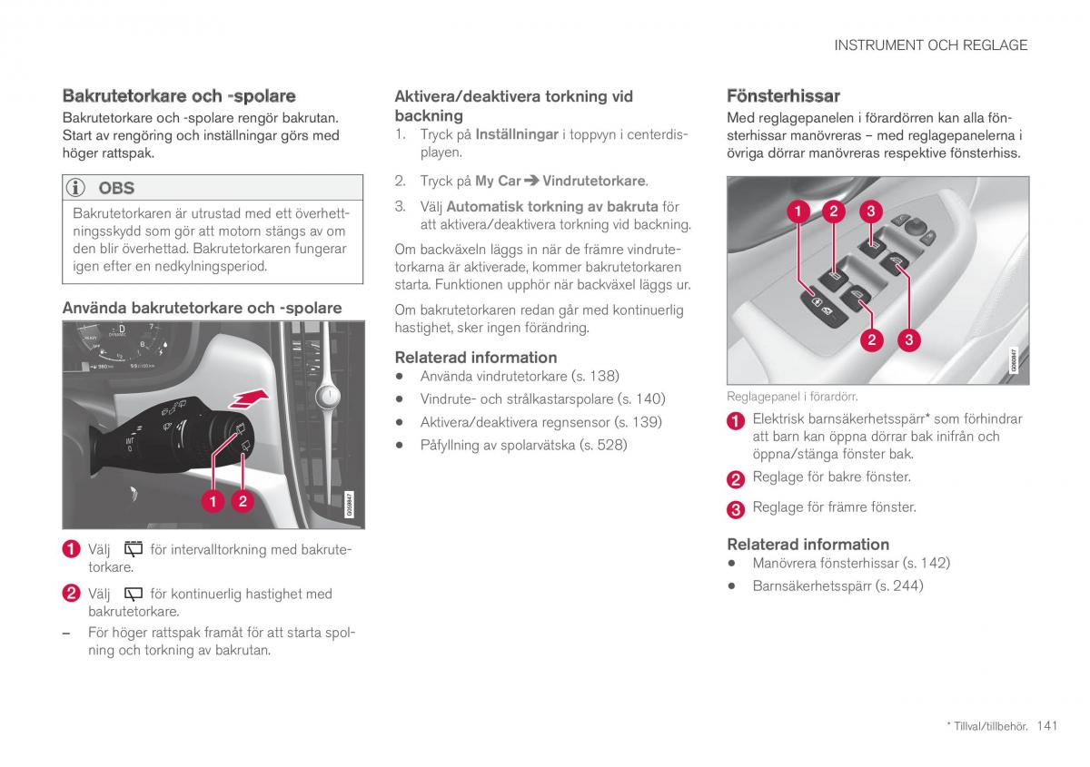 Volvo XC60 II 2 instruktionsbok / page 143