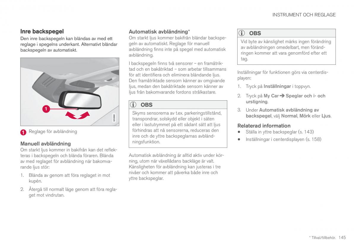 Volvo XC60 II 2 instruktionsbok / page 147