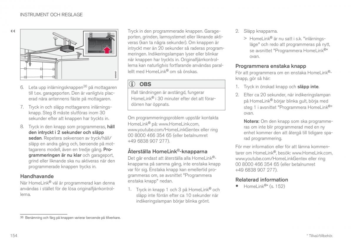 Volvo XC60 II 2 instruktionsbok / page 156