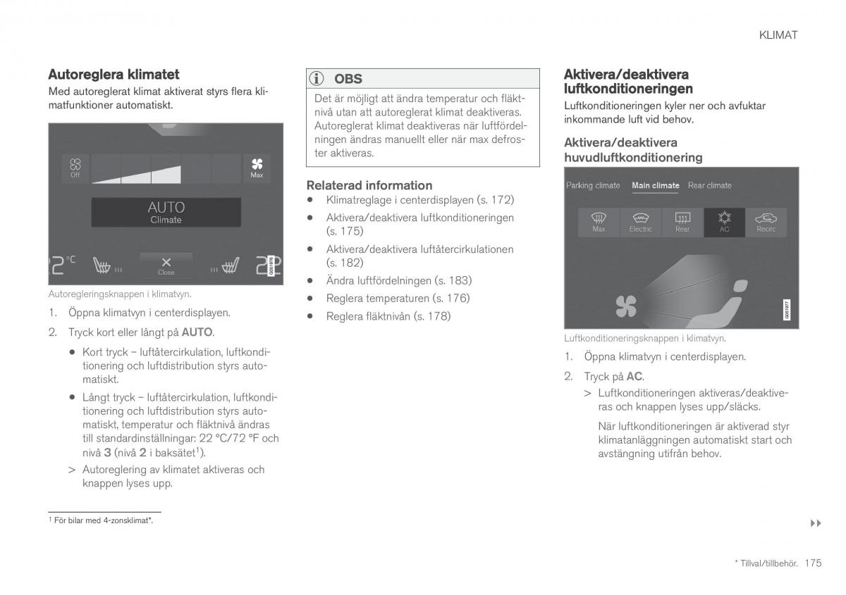 Volvo XC60 II 2 instruktionsbok / page 177