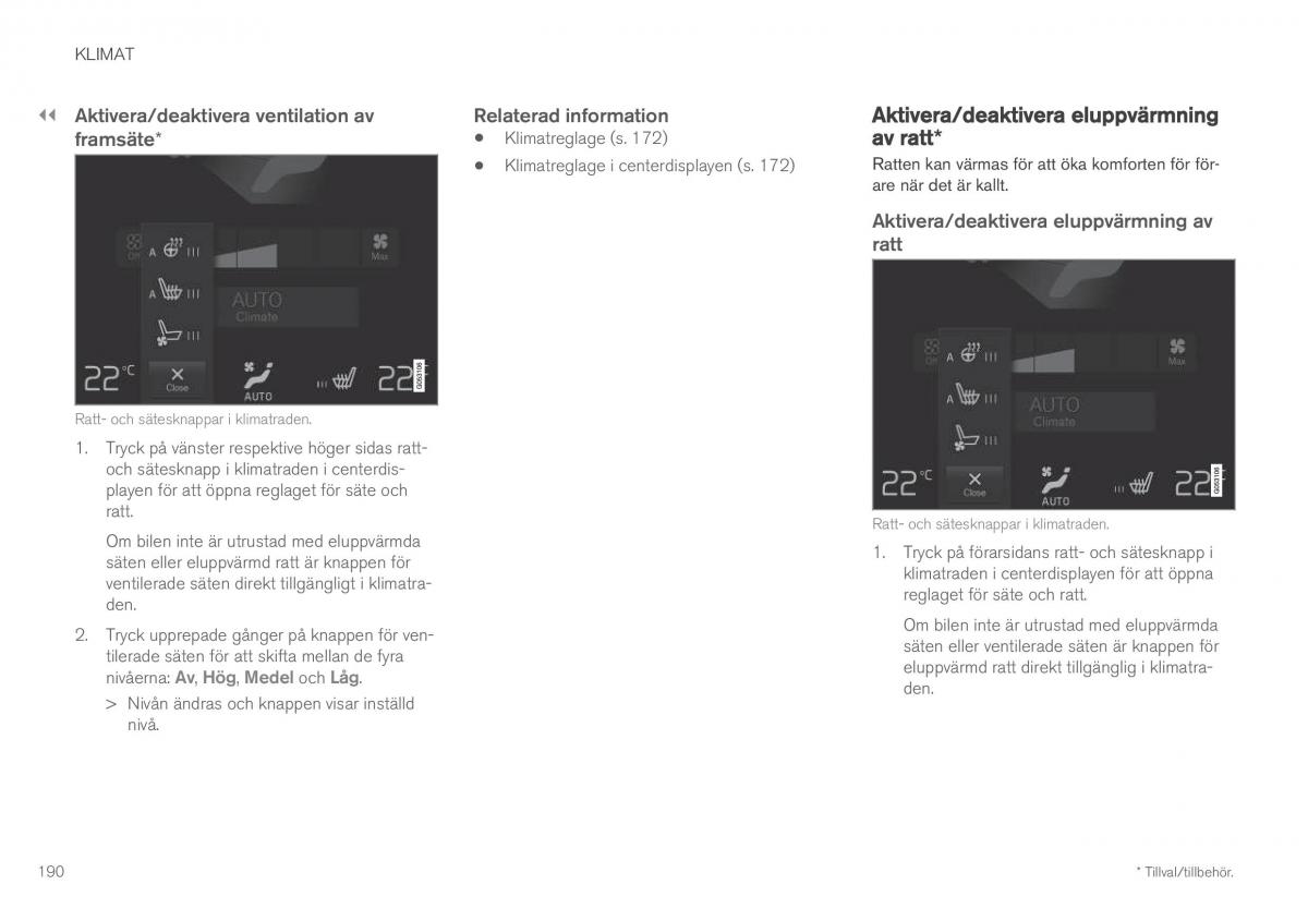 Volvo XC60 II 2 instruktionsbok / page 192