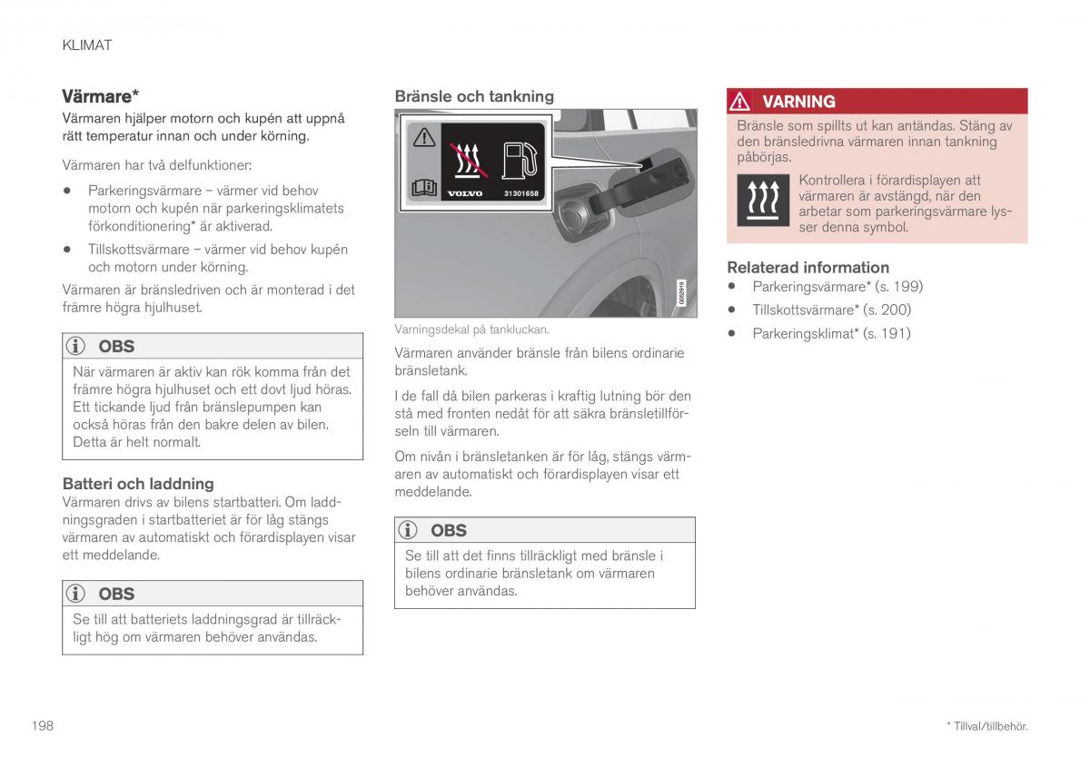 Volvo XC60 II 2 instruktionsbok / page 200