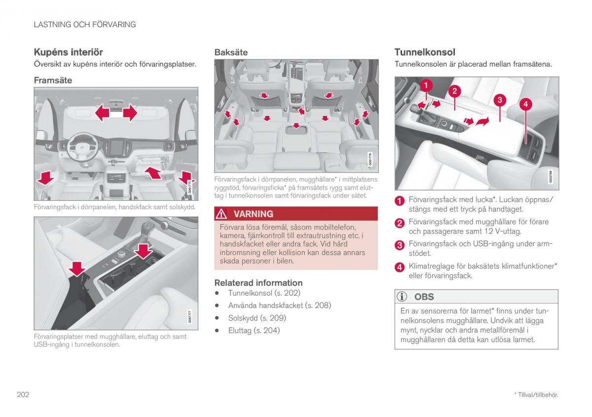 Volvo XC60 II 2 instruktionsbok / page 204