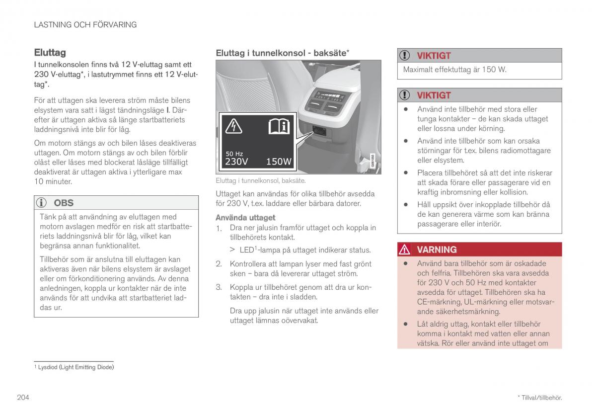 Volvo XC60 II 2 instruktionsbok / page 206