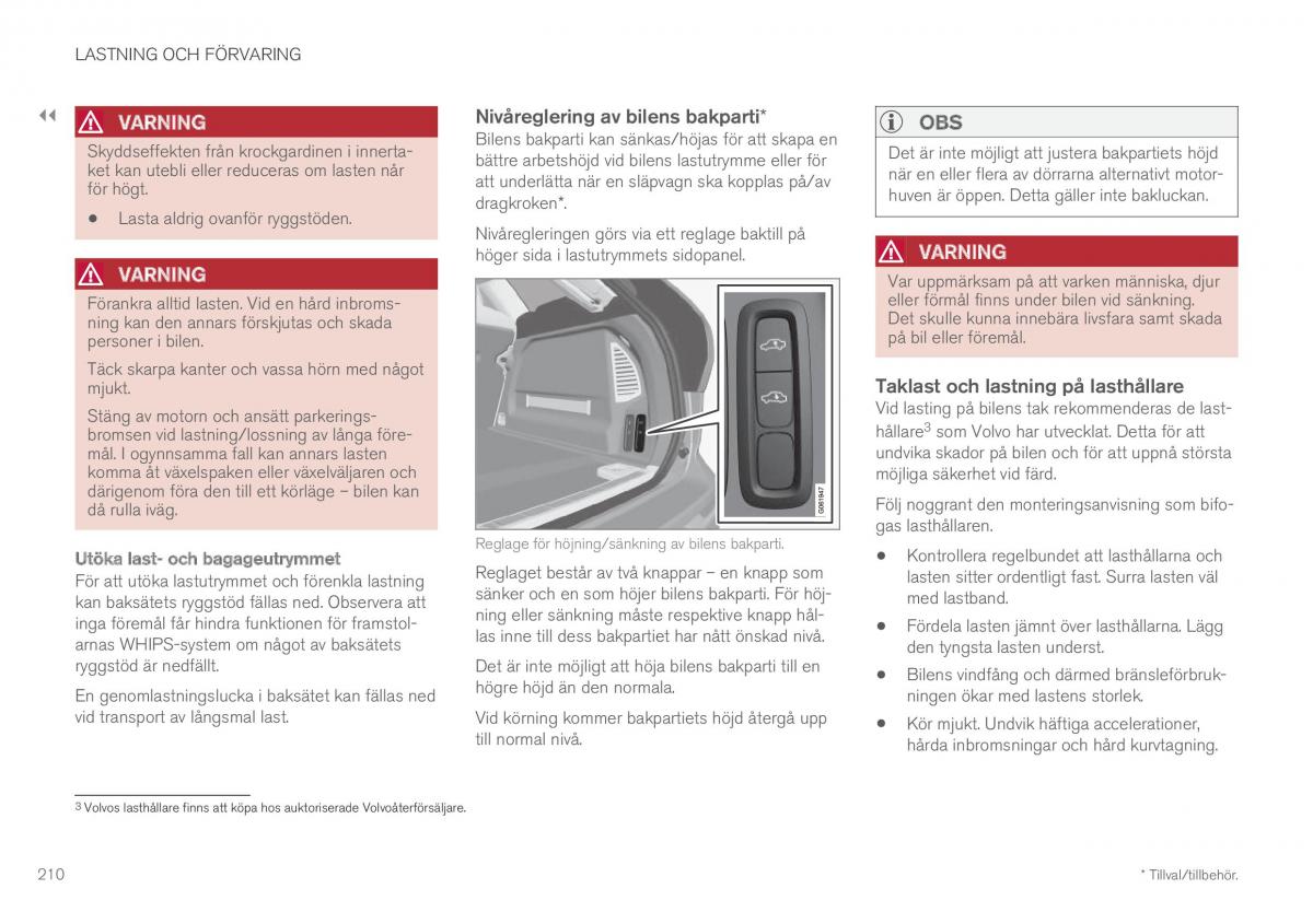 Volvo XC60 II 2 instruktionsbok / page 212