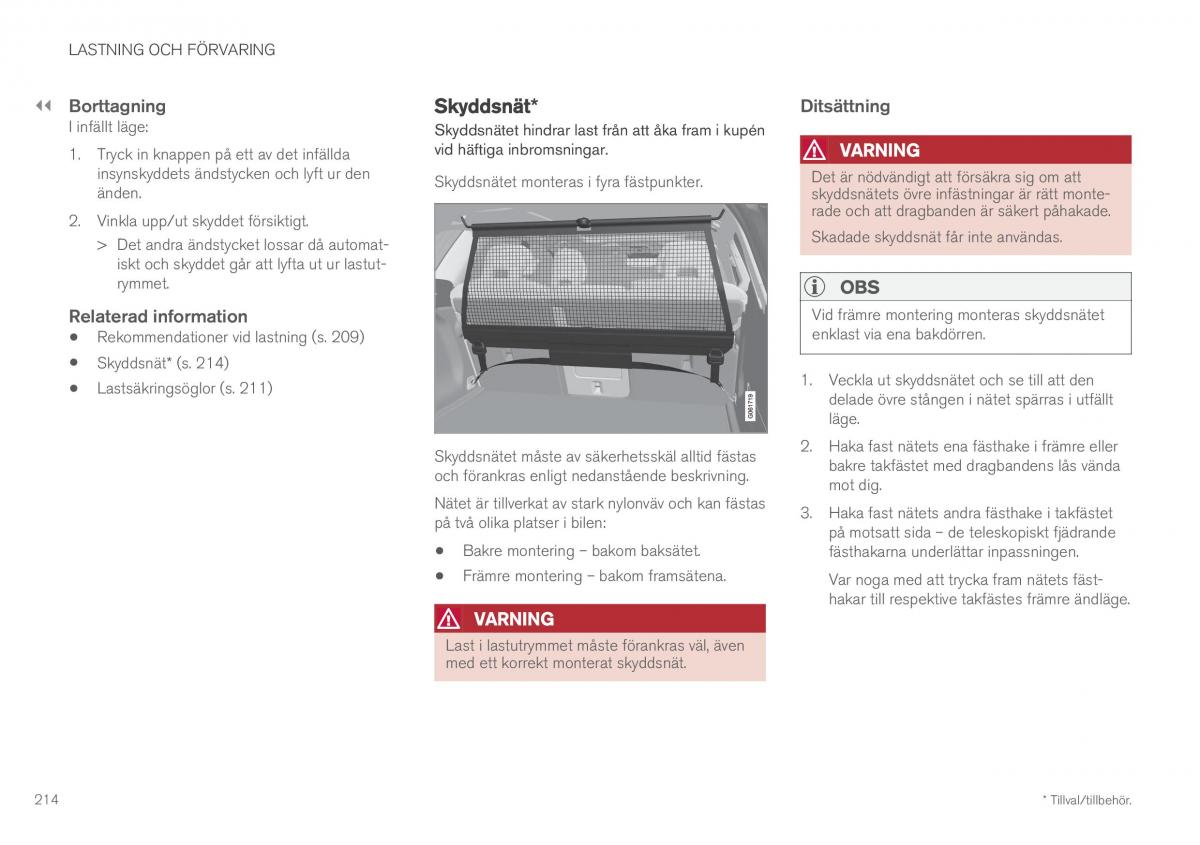 Volvo XC60 II 2 instruktionsbok / page 216