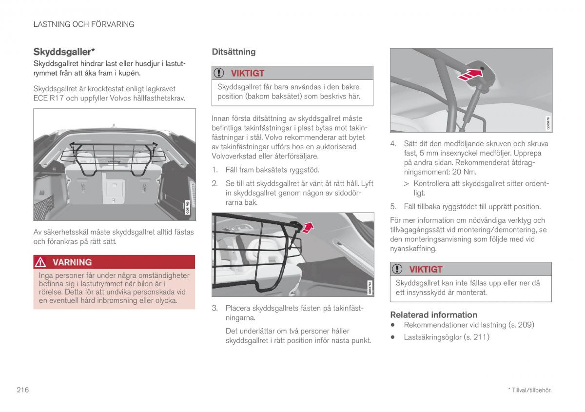 Volvo XC60 II 2 instruktionsbok / page 218