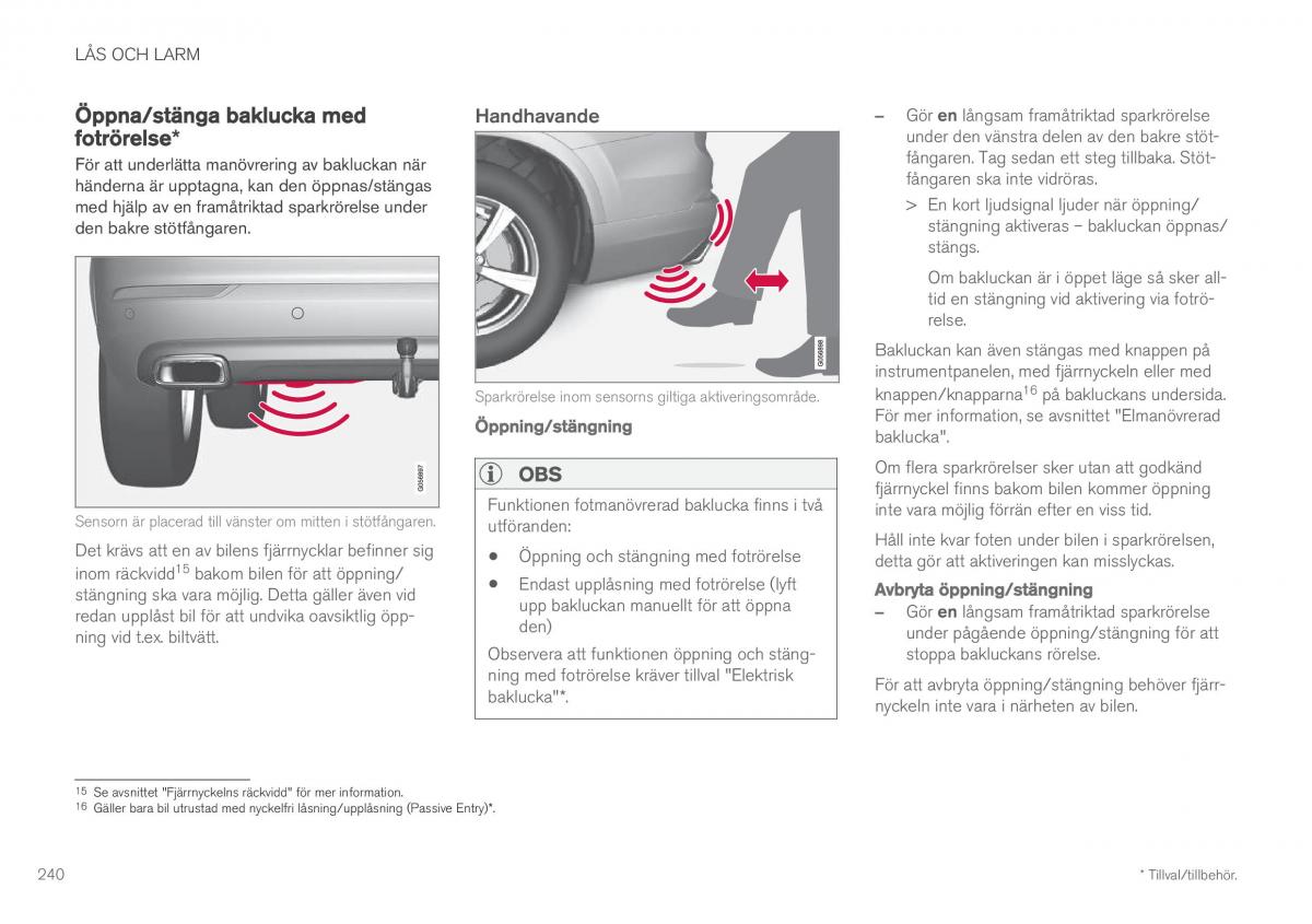 Volvo XC60 II 2 instruktionsbok / page 242