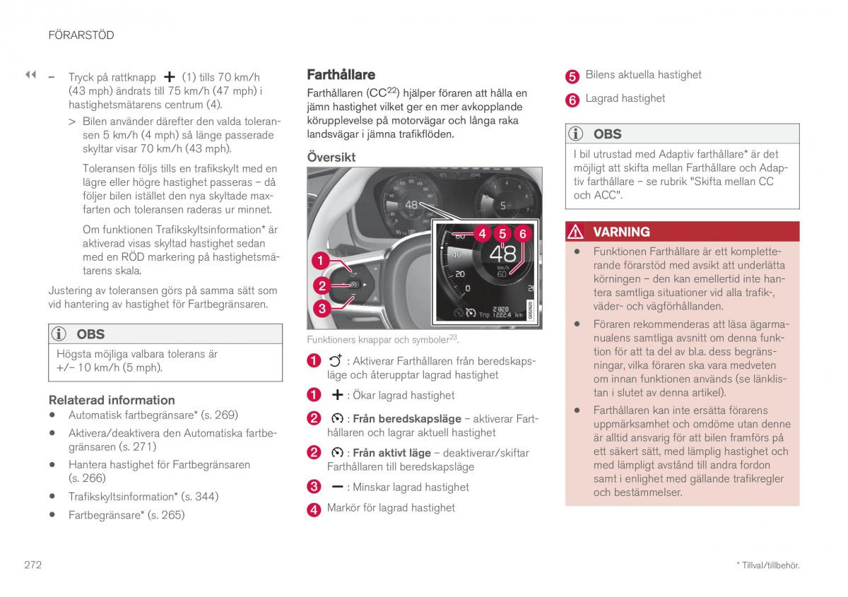 Volvo XC60 II 2 instruktionsbok / page 274