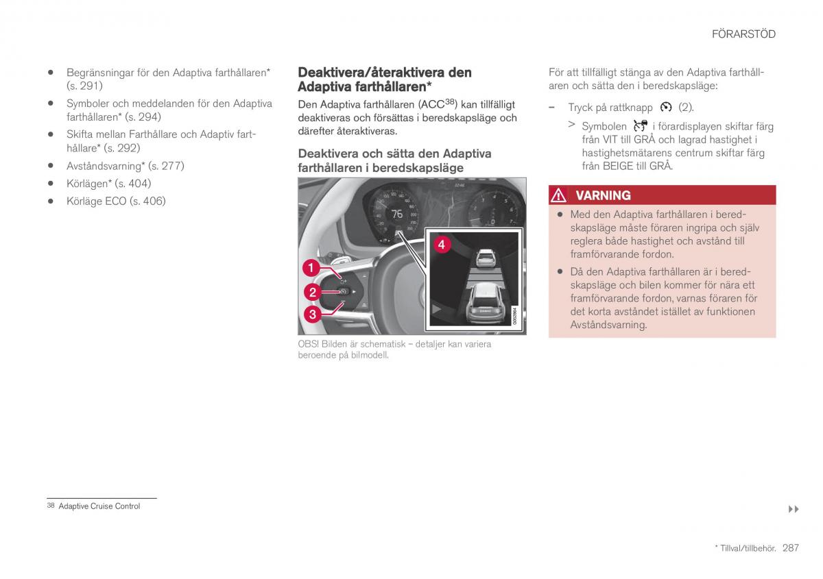 Volvo XC60 II 2 instruktionsbok / page 289