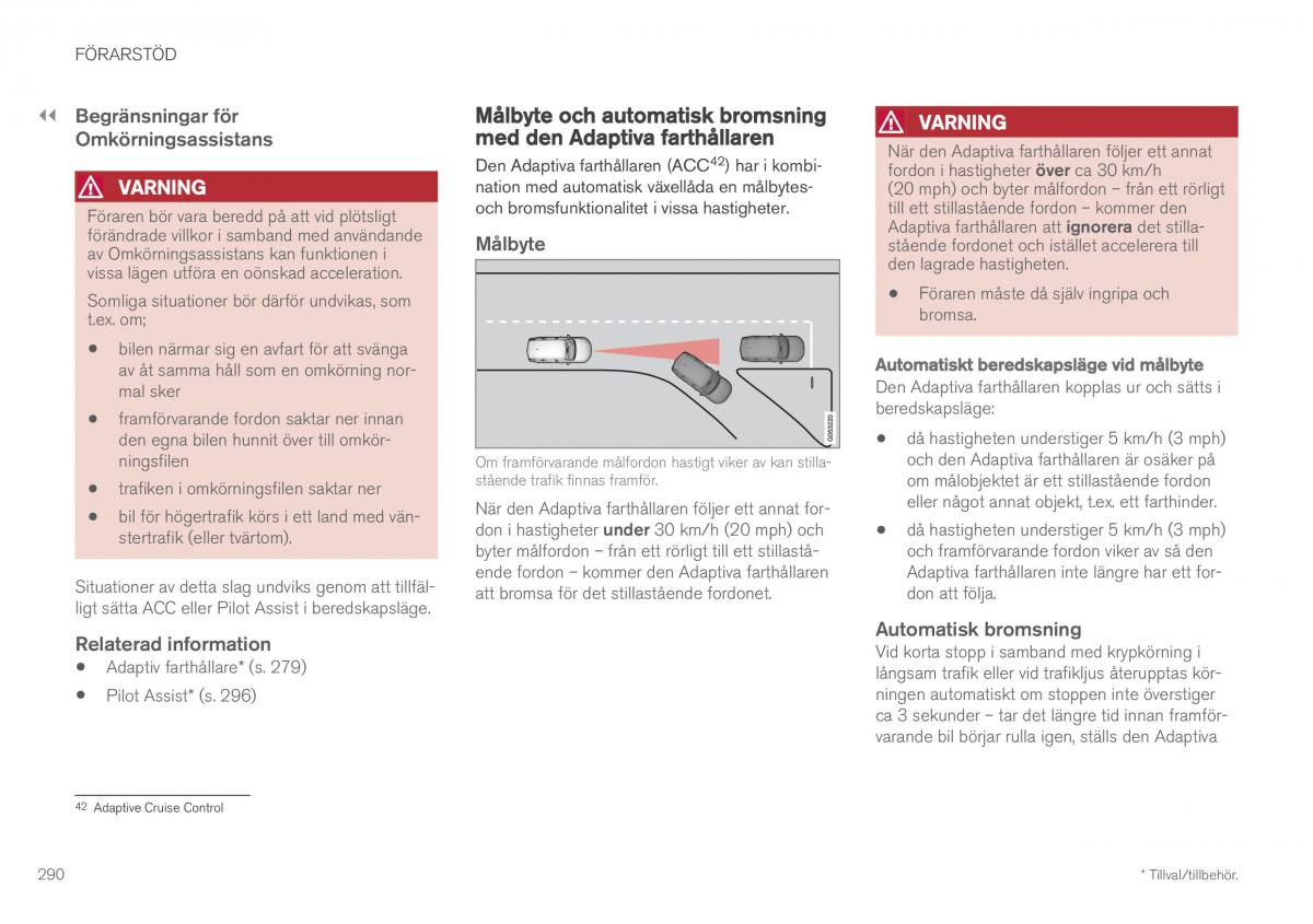 Volvo XC60 II 2 instruktionsbok / page 292