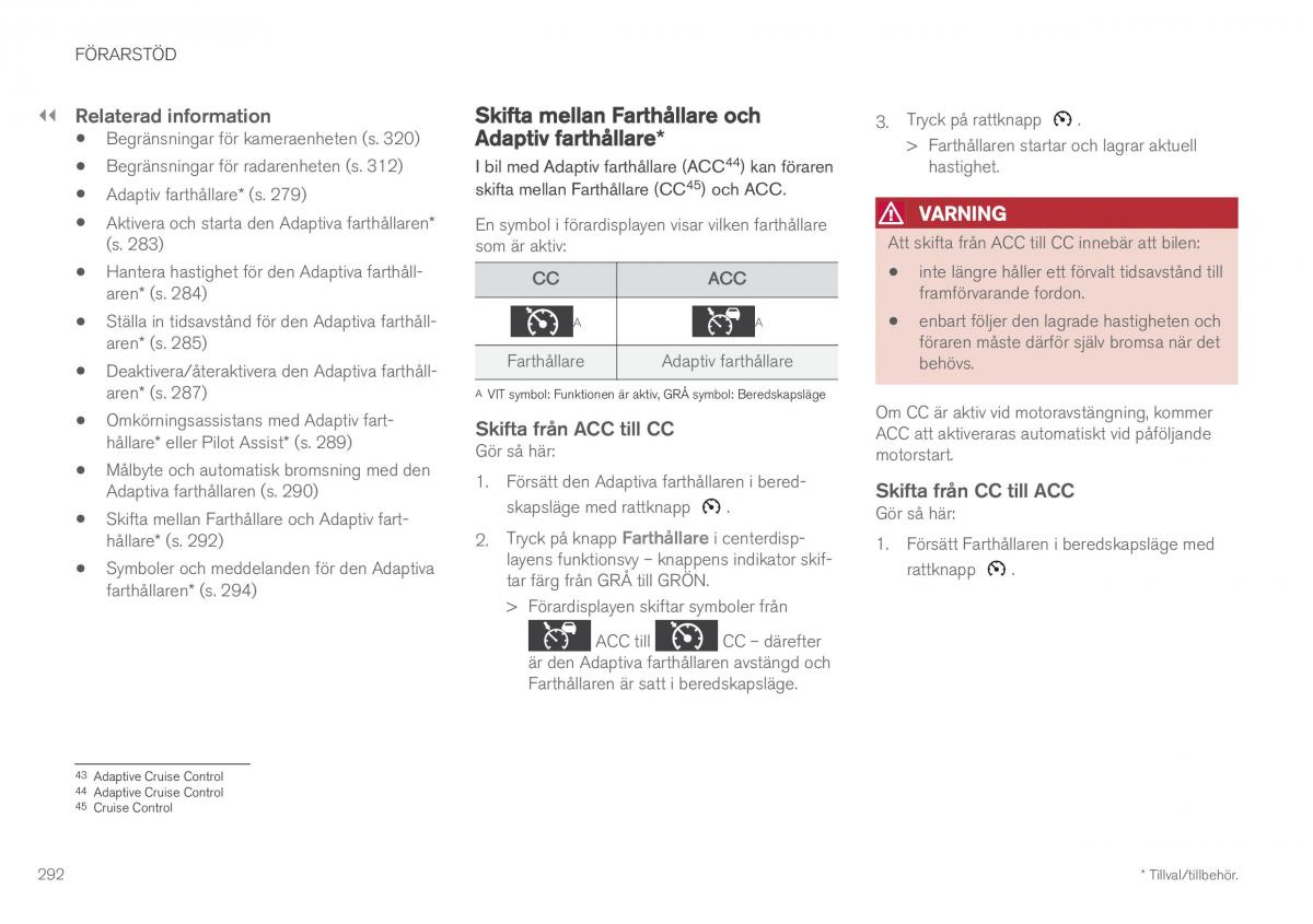 Volvo XC60 II 2 instruktionsbok / page 294