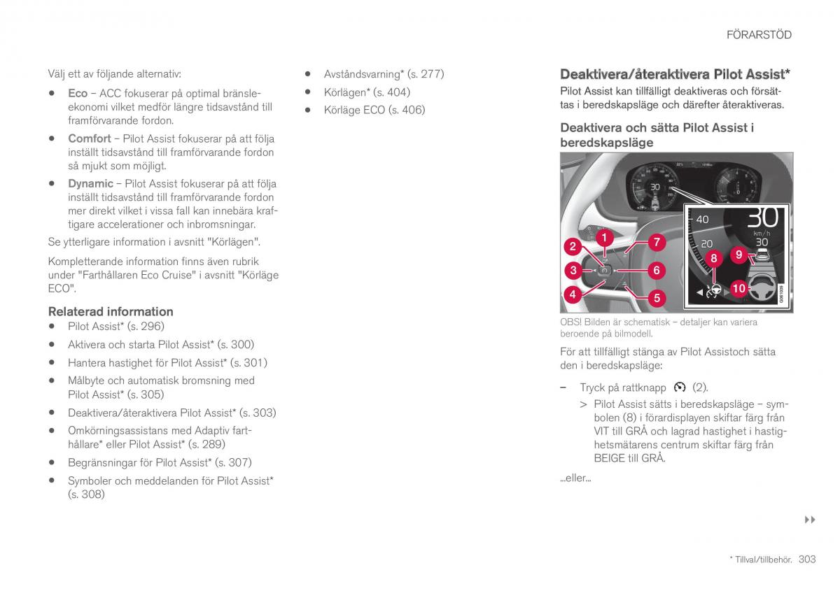 Volvo XC60 II 2 instruktionsbok / page 305