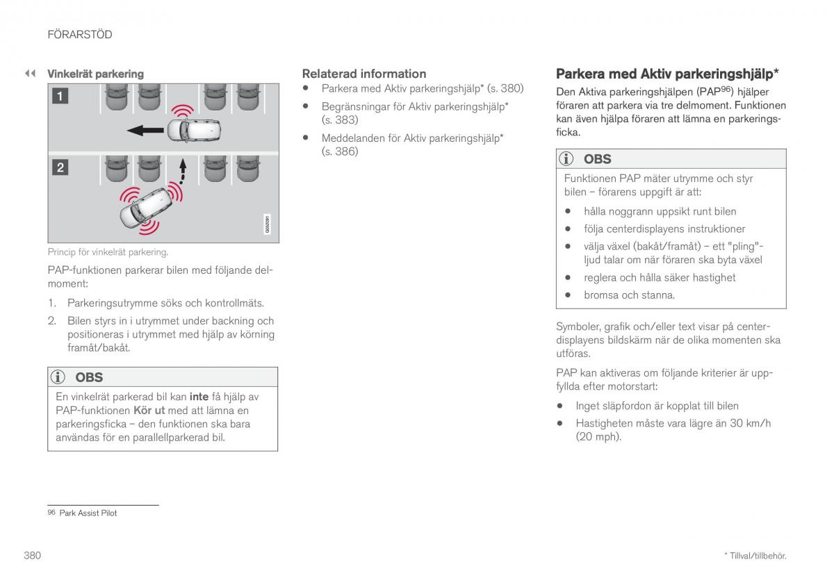 Volvo XC60 II 2 instruktionsbok / page 382