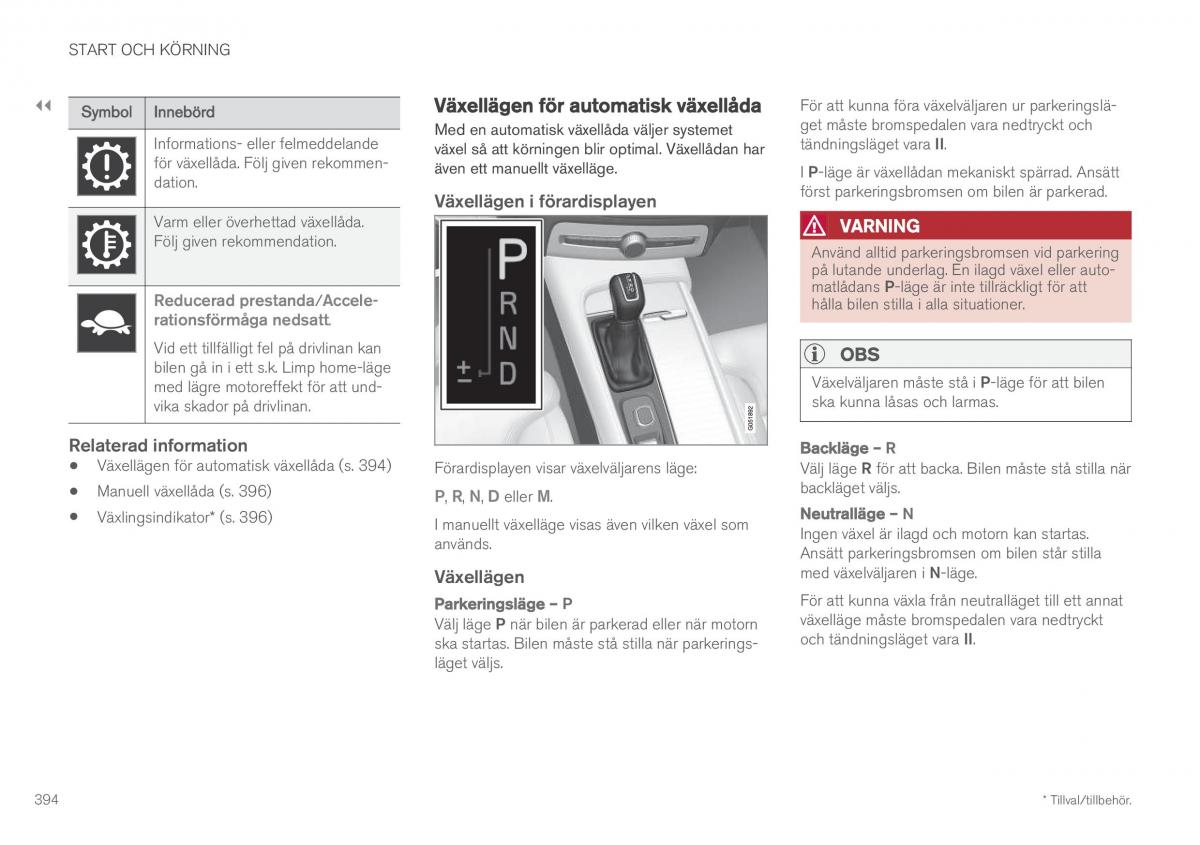 Volvo XC60 II 2 instruktionsbok / page 396