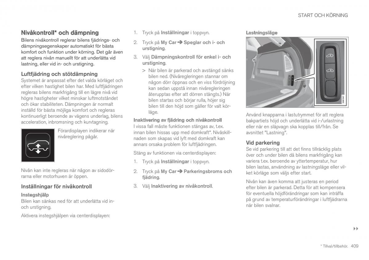 Volvo XC60 II 2 instruktionsbok / page 411