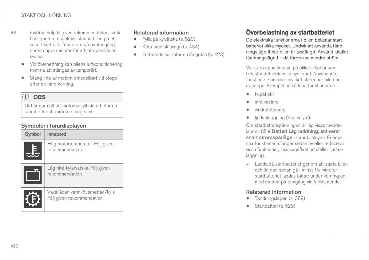 Volvo XC60 II 2 instruktionsbok / page 424