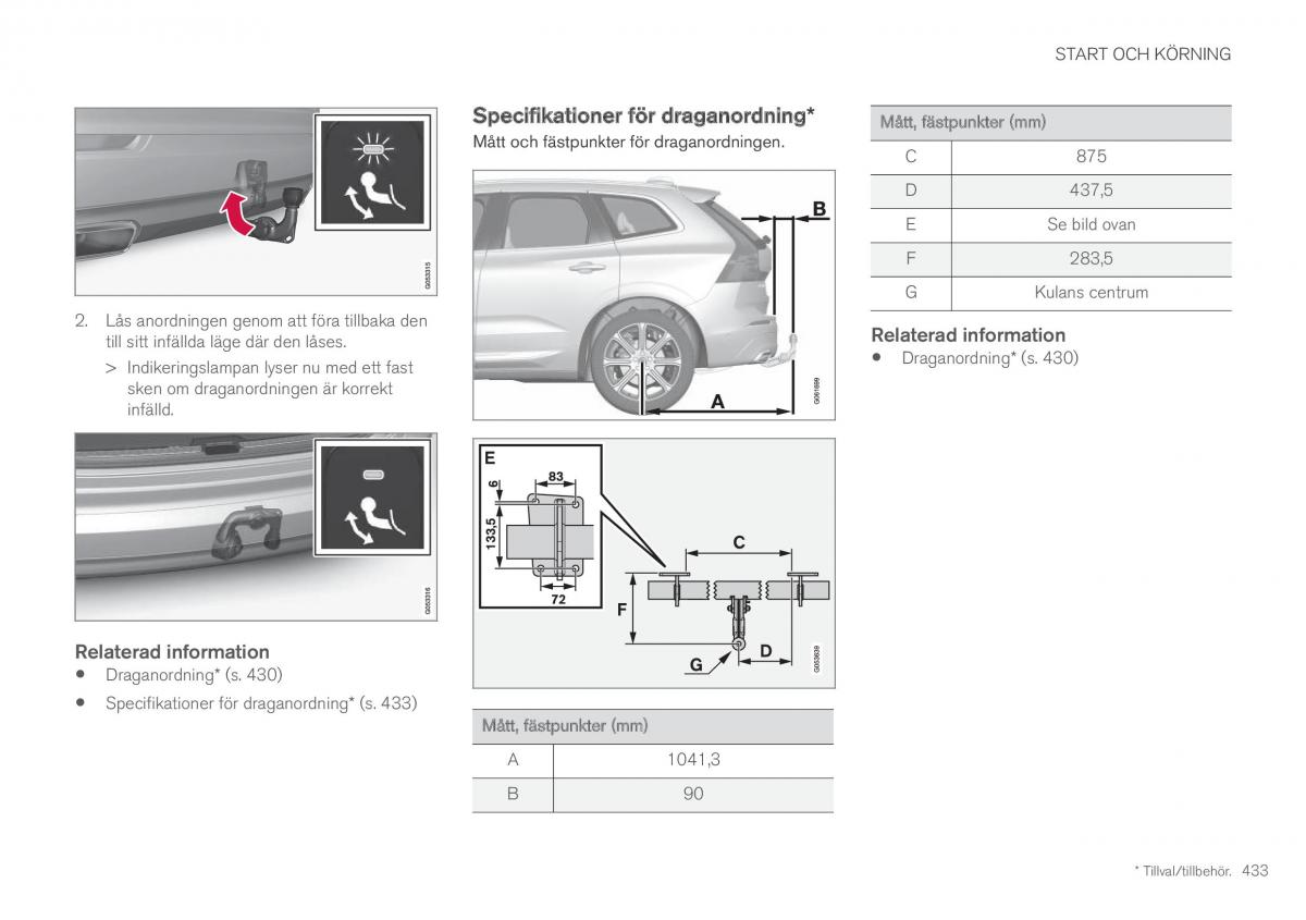 Volvo XC60 II 2 instruktionsbok / page 435