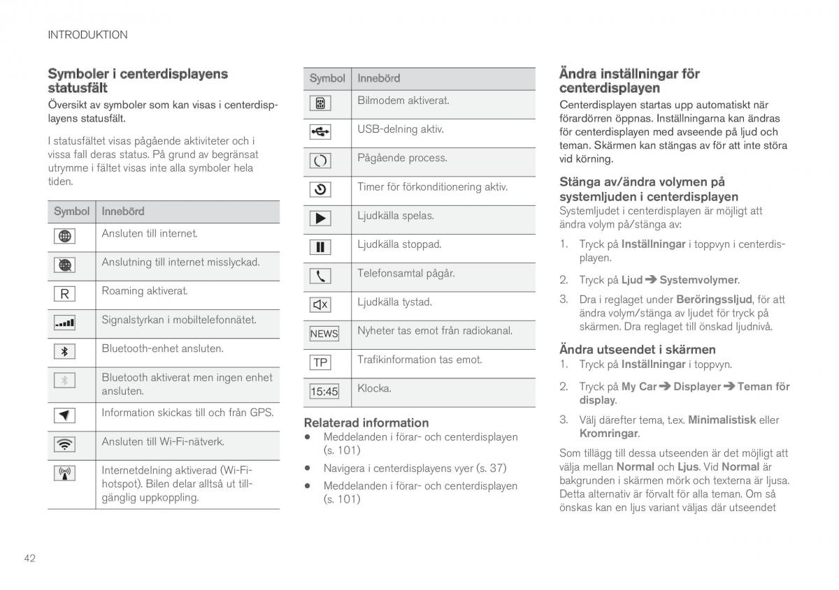 Volvo XC60 II 2 instruktionsbok / page 44