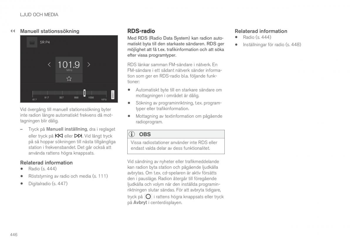 Volvo XC60 II 2 instruktionsbok / page 448