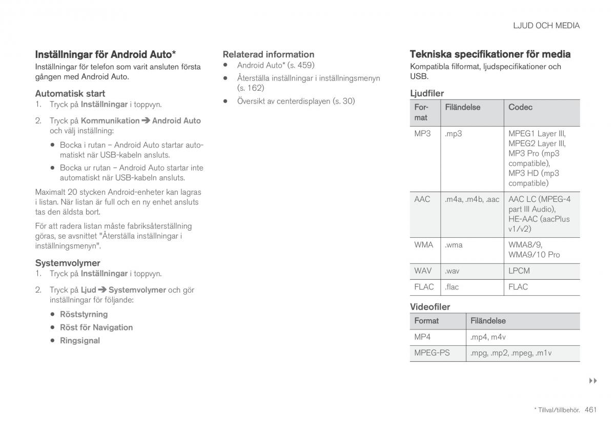 Volvo XC60 II 2 instruktionsbok / page 463