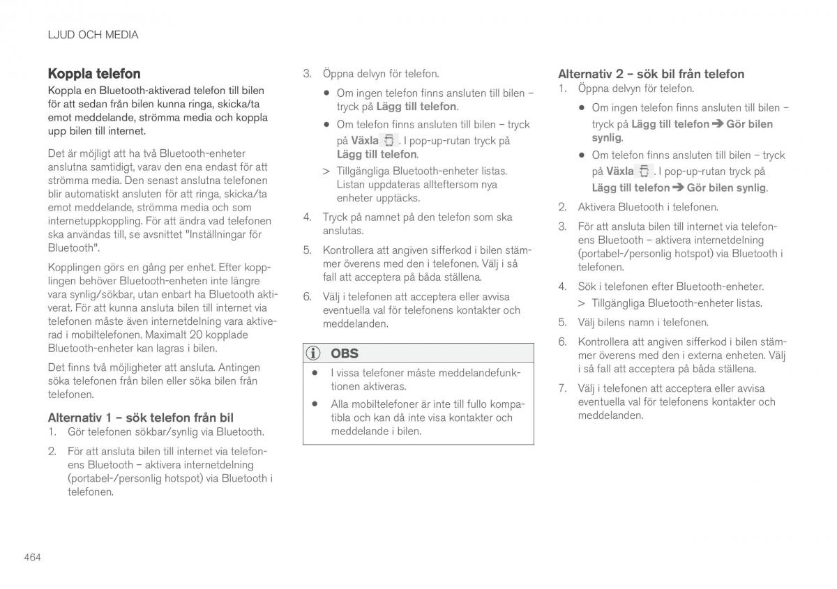 Volvo XC60 II 2 instruktionsbok / page 466