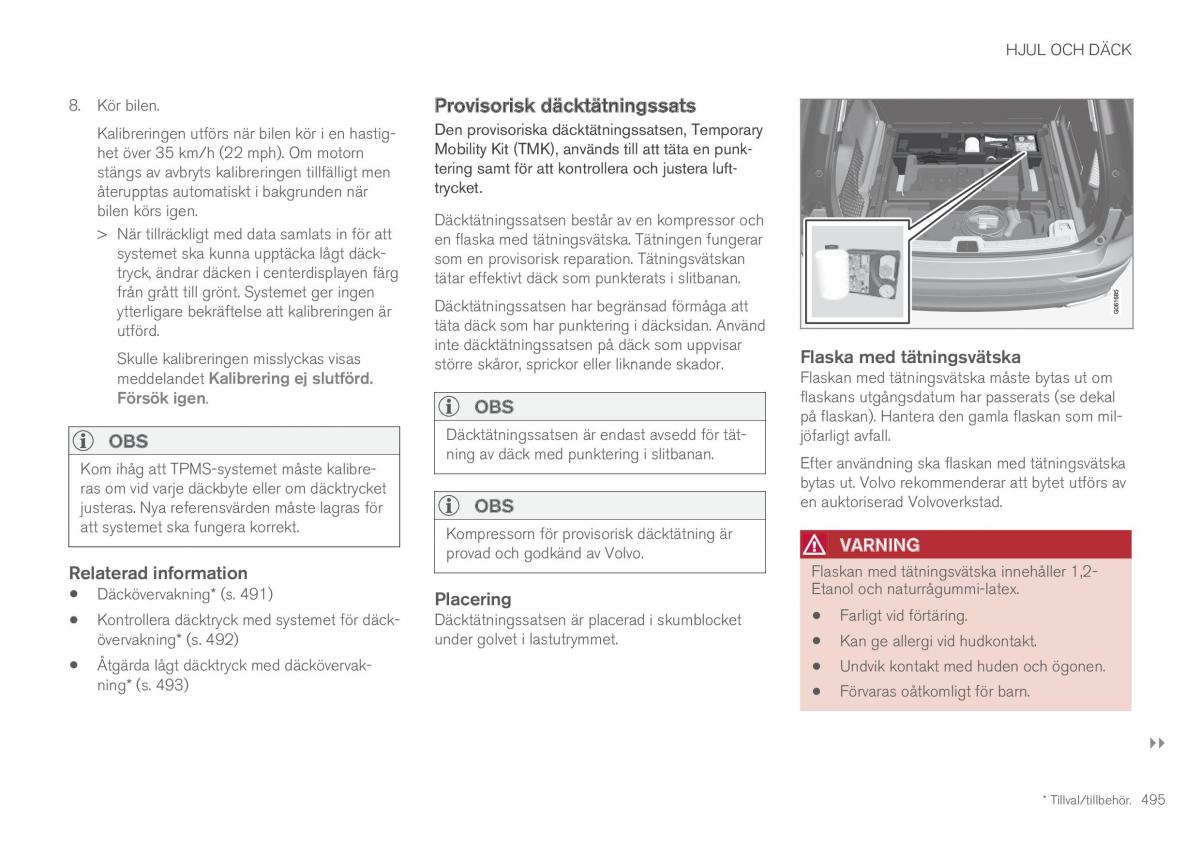 Volvo XC60 II 2 instruktionsbok / page 497