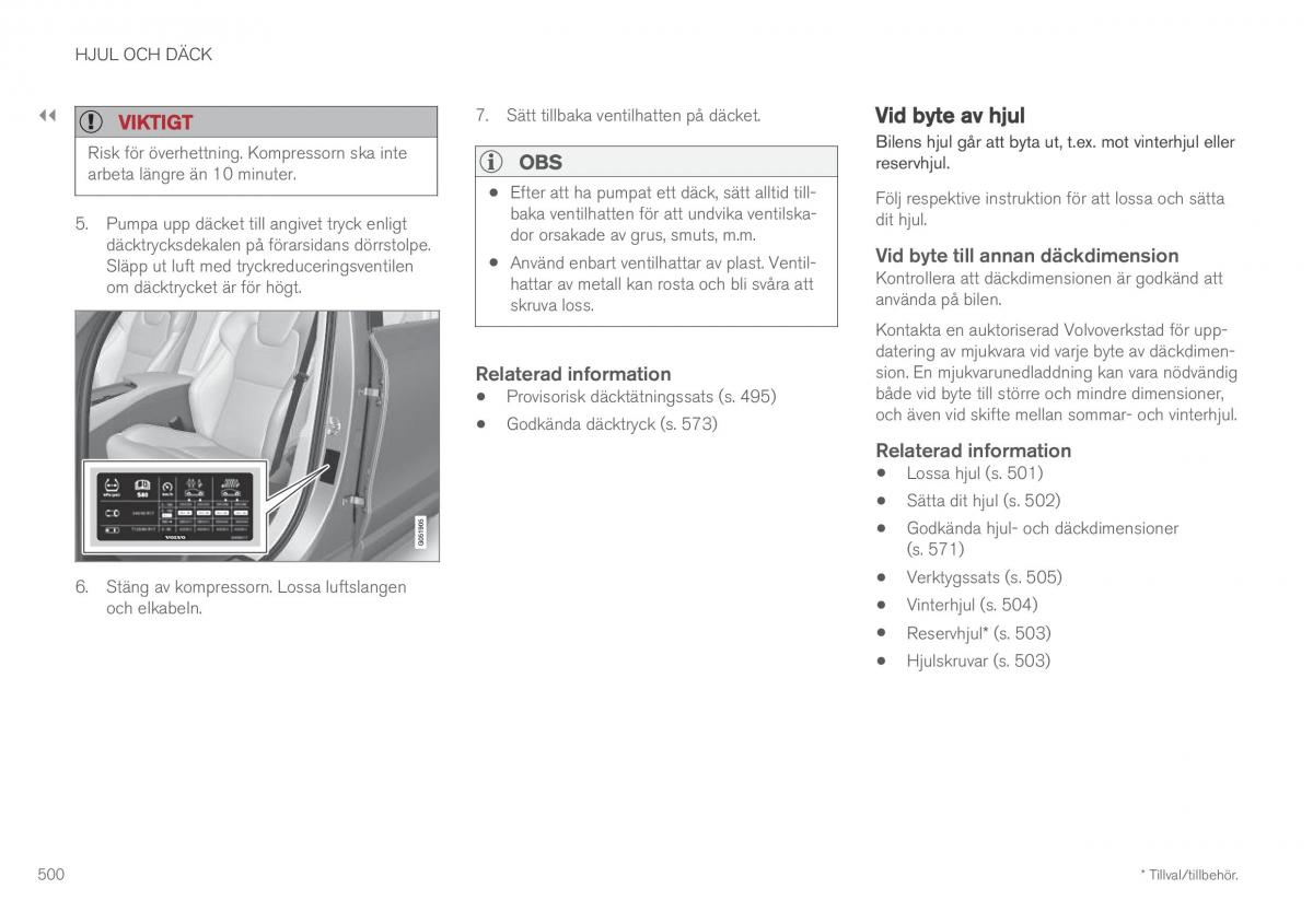 Volvo XC60 II 2 instruktionsbok / page 502