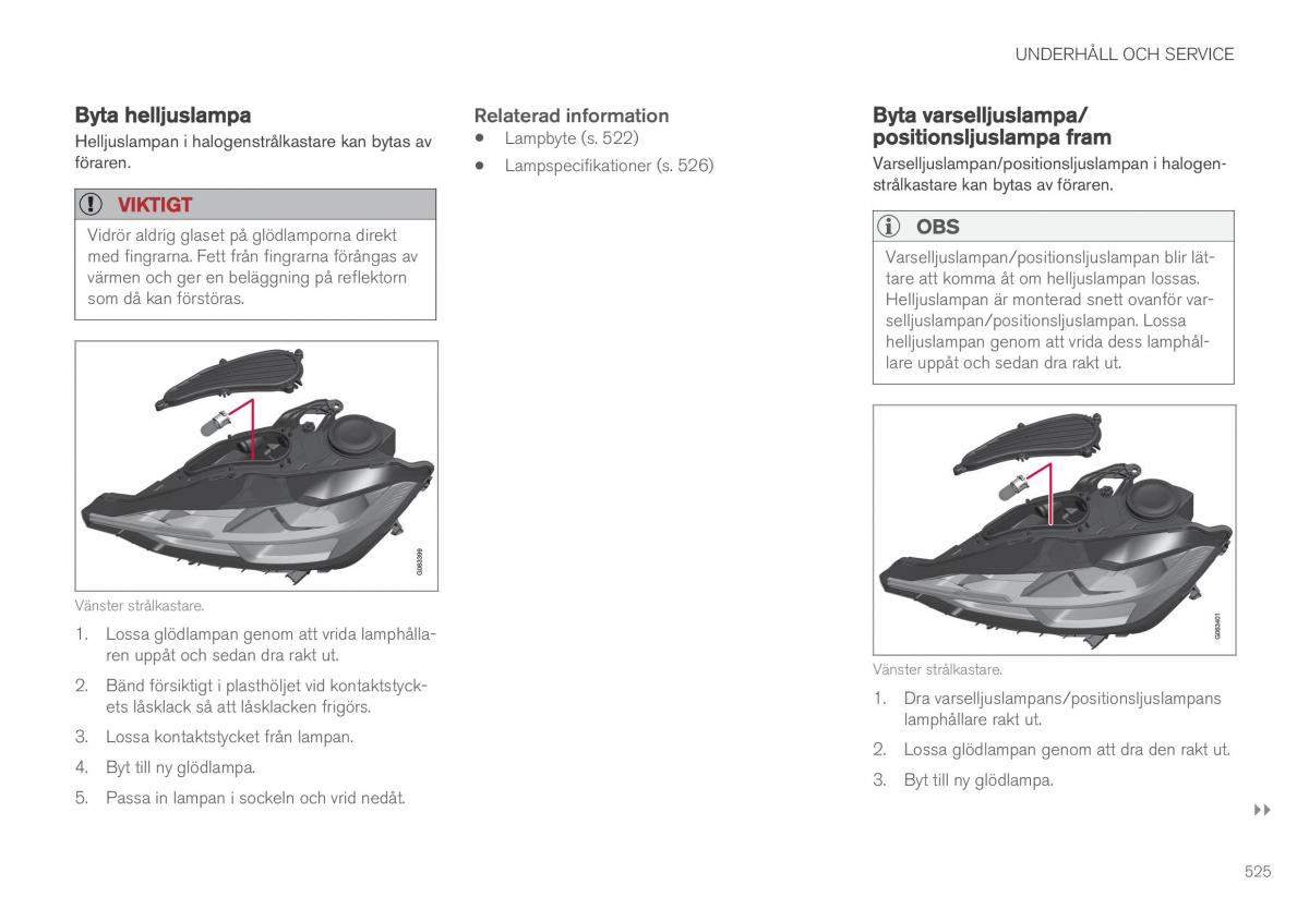 Volvo XC60 II 2 instruktionsbok / page 527