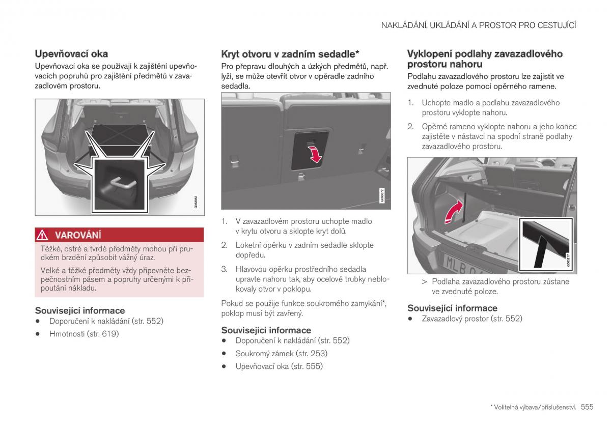 Volvo XC40 navod k obsludze / page 557