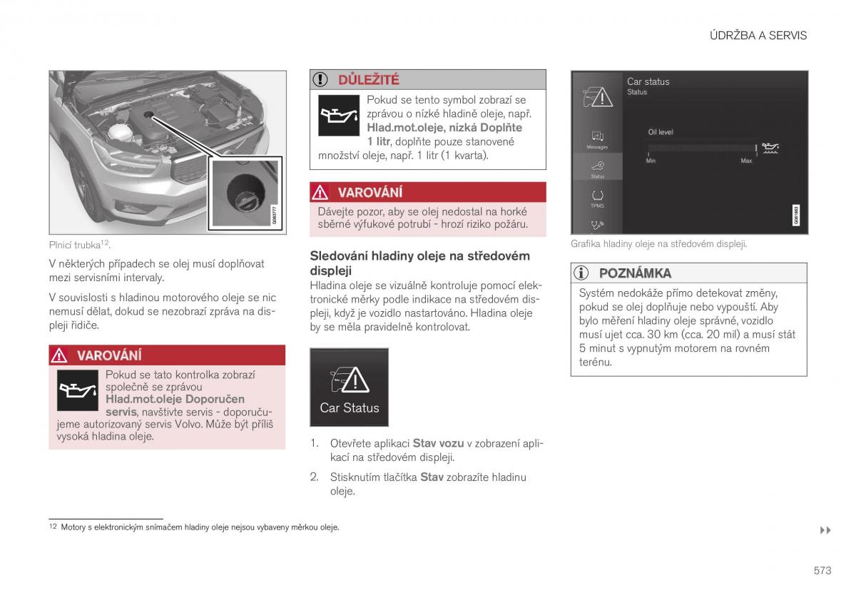 Volvo XC40 navod k obsludze / page 575