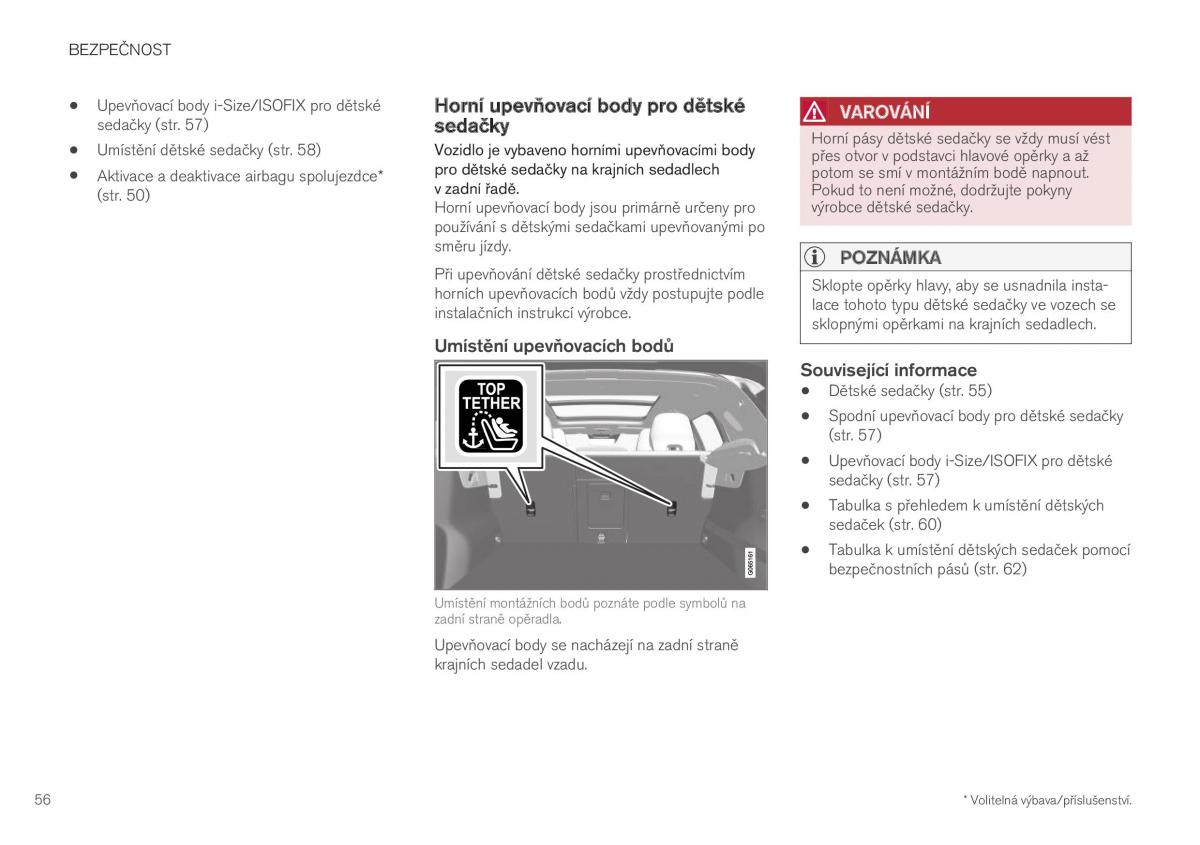 Volvo XC40 navod k obsludze / page 58