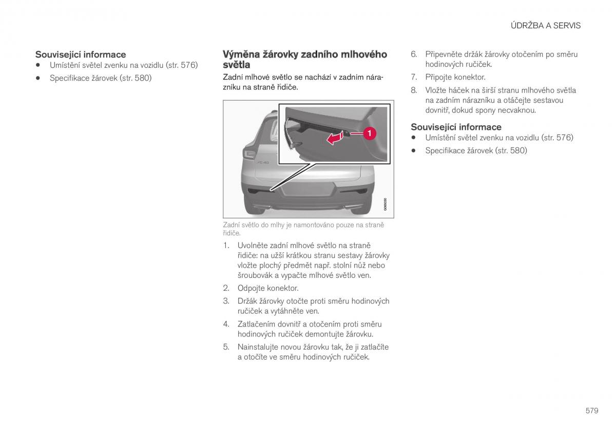 Volvo XC40 navod k obsludze / page 581