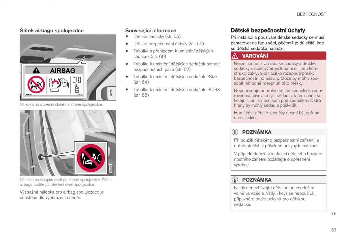 Volvo XC40 navod k obsludze / page 61