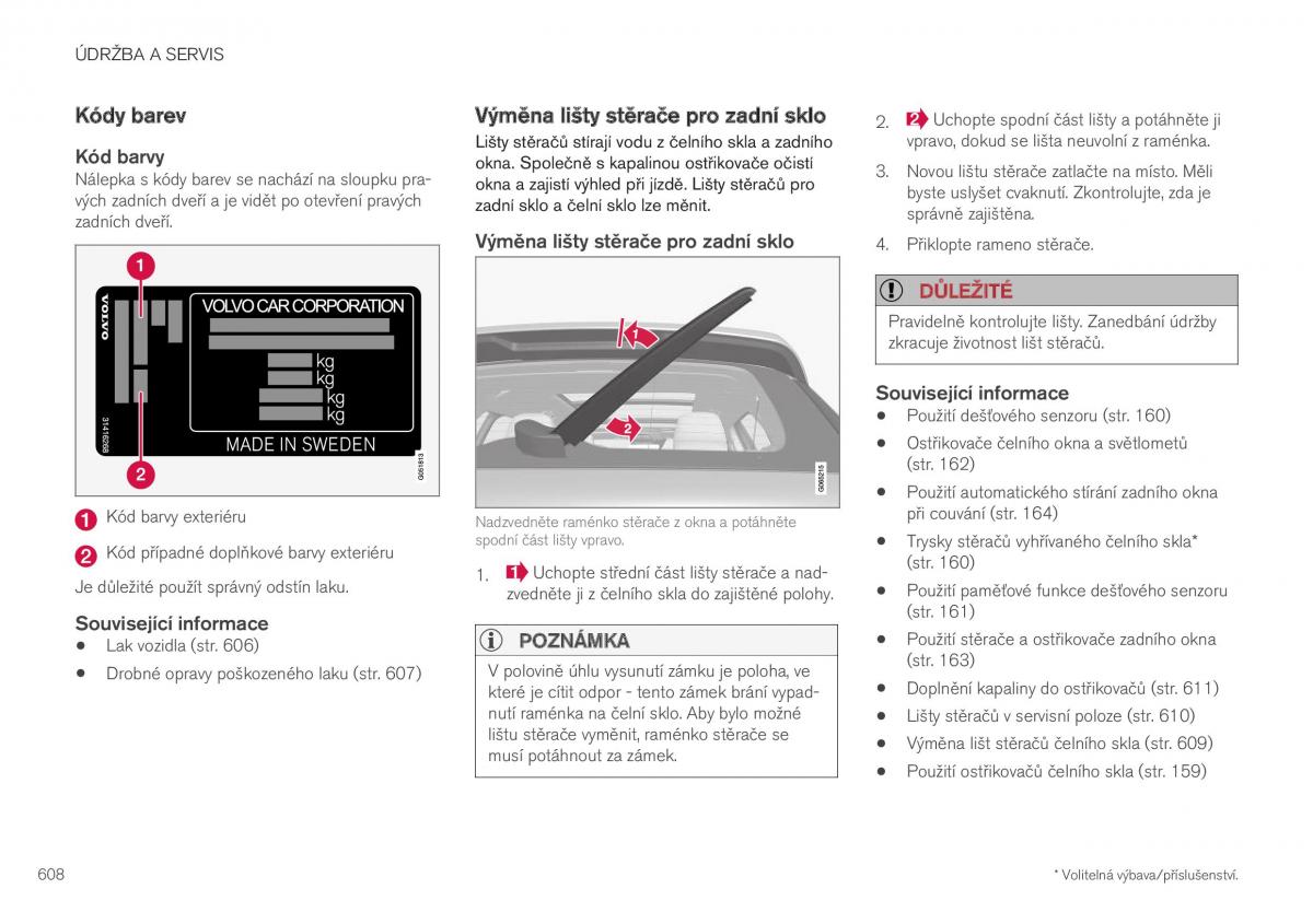 Volvo XC40 navod k obsludze / page 610