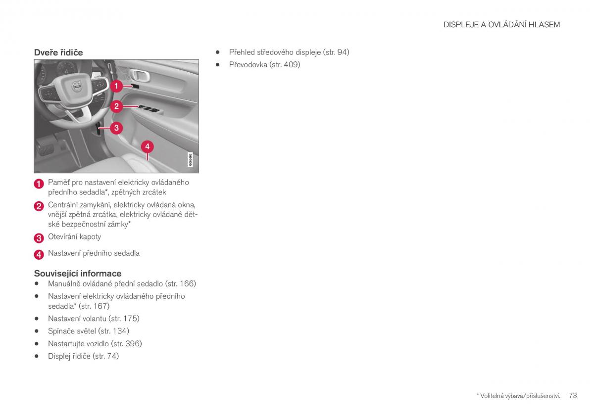 Volvo XC40 navod k obsludze / page 75