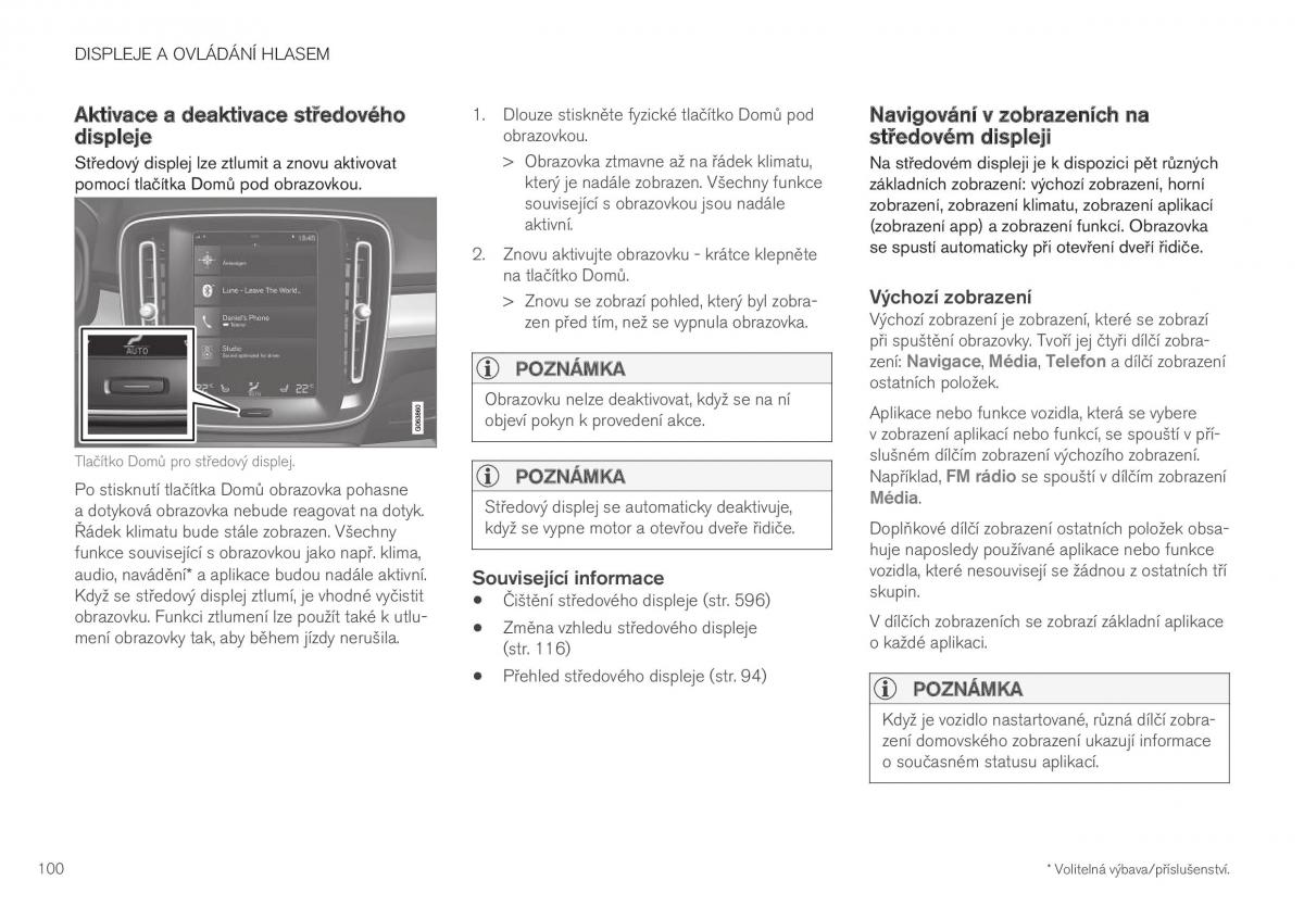 Volvo XC40 navod k obsludze / page 102