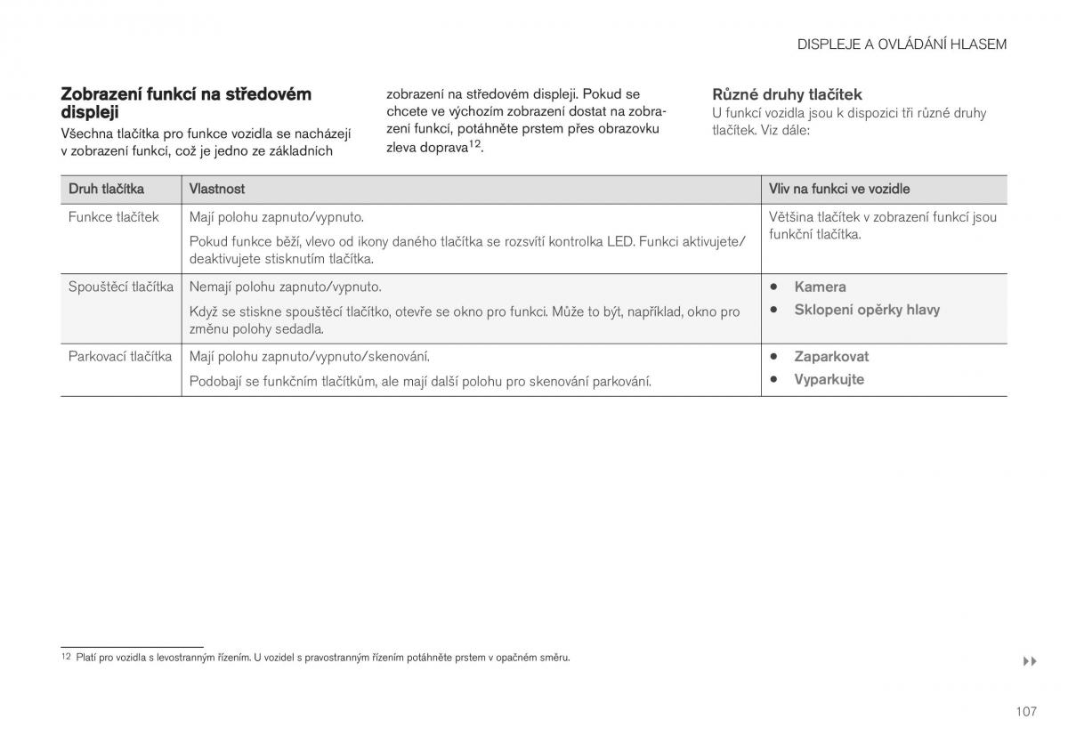 Volvo XC40 navod k obsludze / page 109