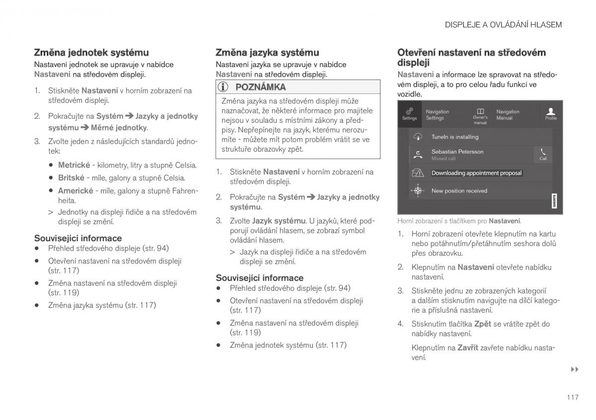 Volvo XC40 navod k obsludze / page 119