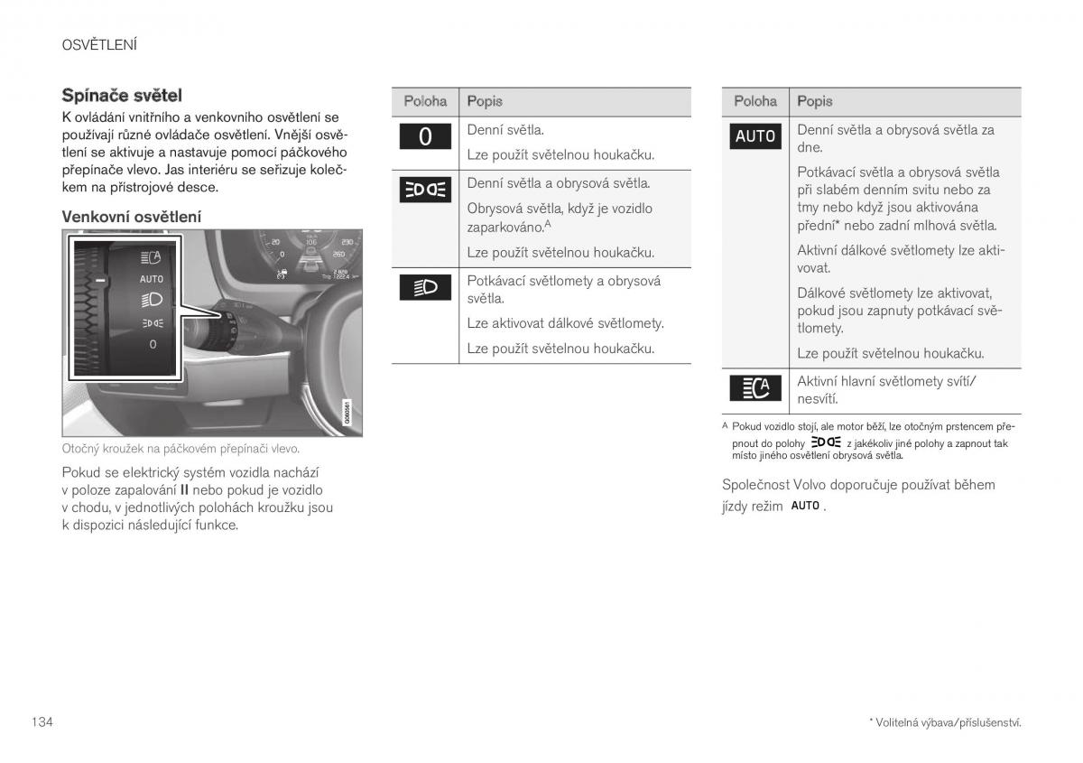 Volvo XC40 navod k obsludze / page 136