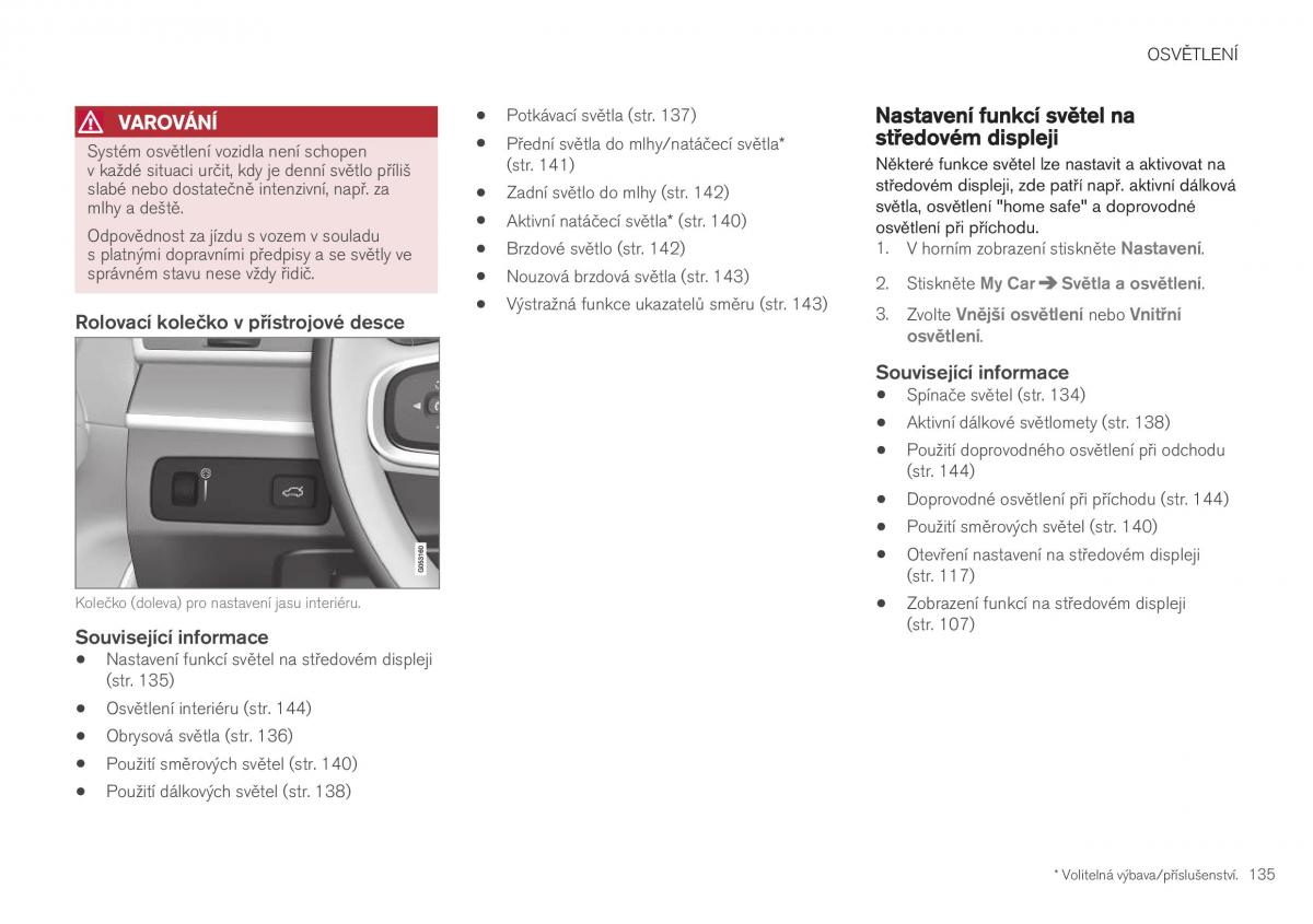 Volvo XC40 navod k obsludze / page 137