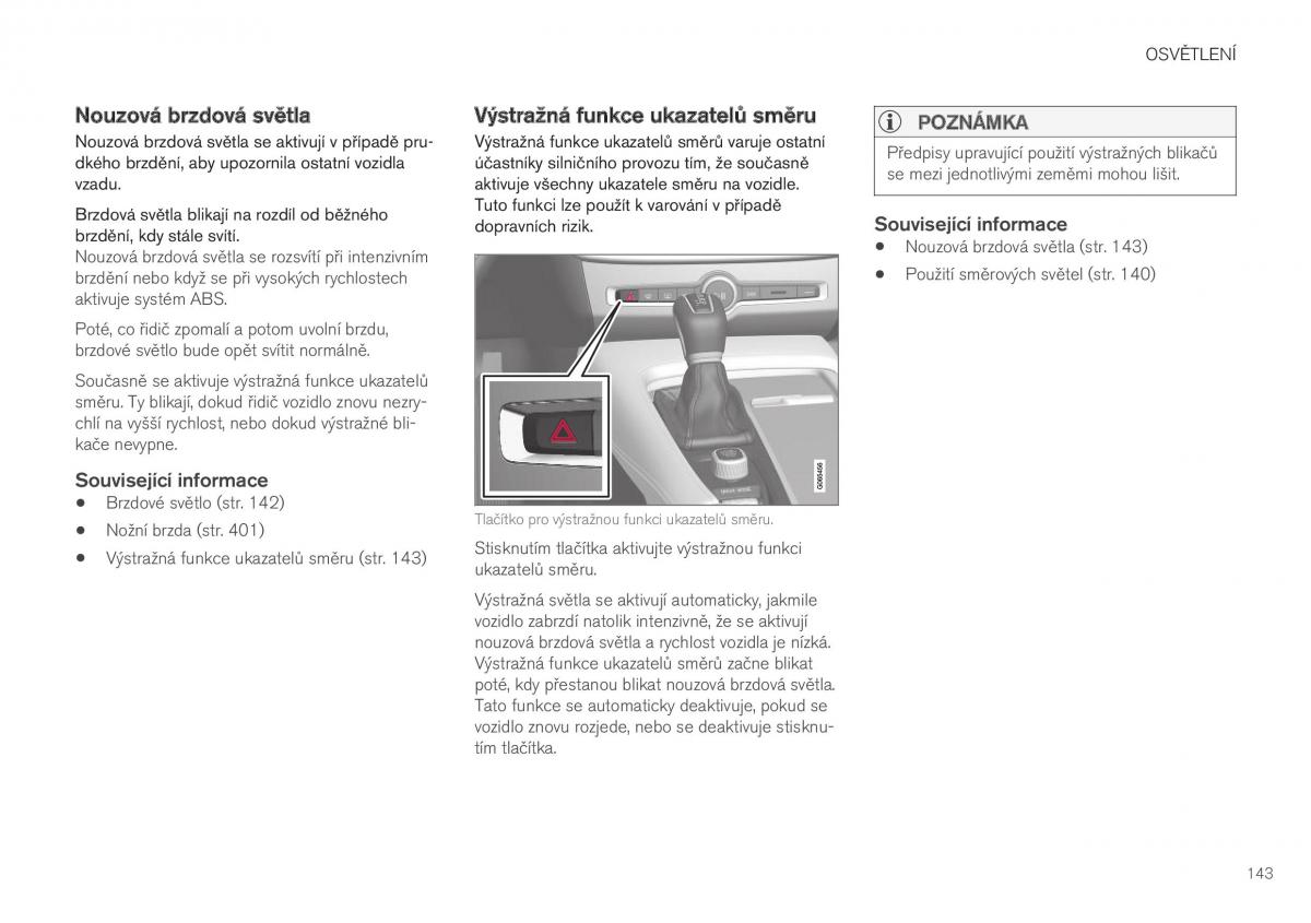 Volvo XC40 navod k obsludze / page 145